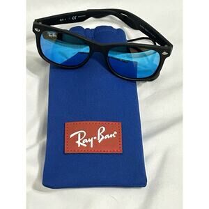 Ray-Ban Kids Sunglasses with Black Frame and Blue Lenses